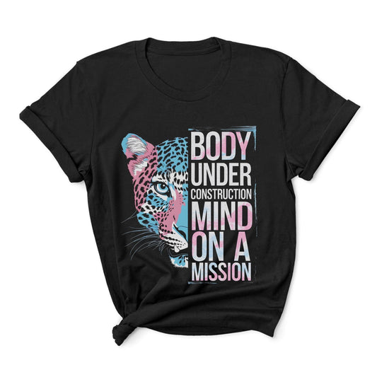 Transgender t-shirt body under construction