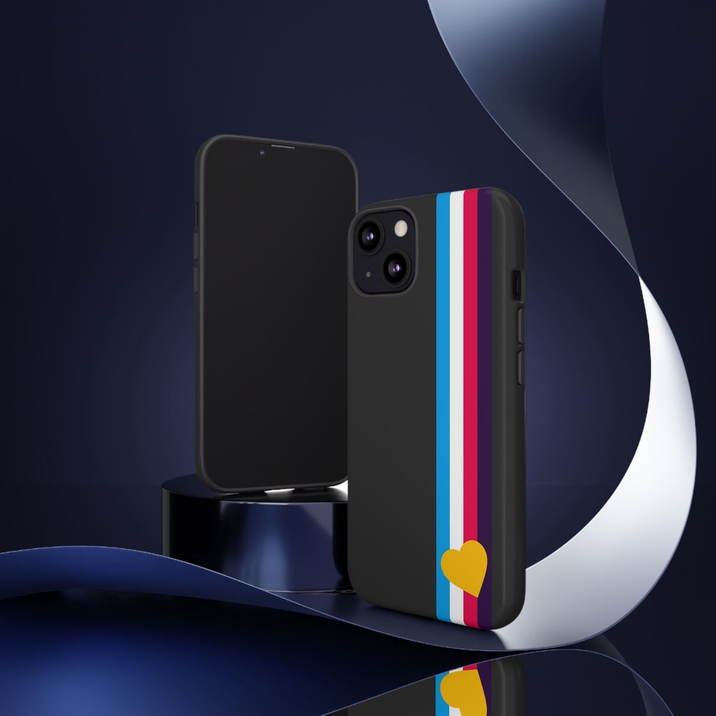 tricolor polyamory phone case